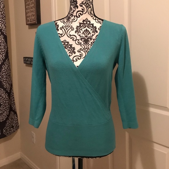 GAP Sweaters - Gap wrap Vneck sweater turquoise